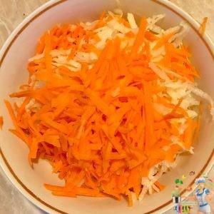 салат с редькой, морковь